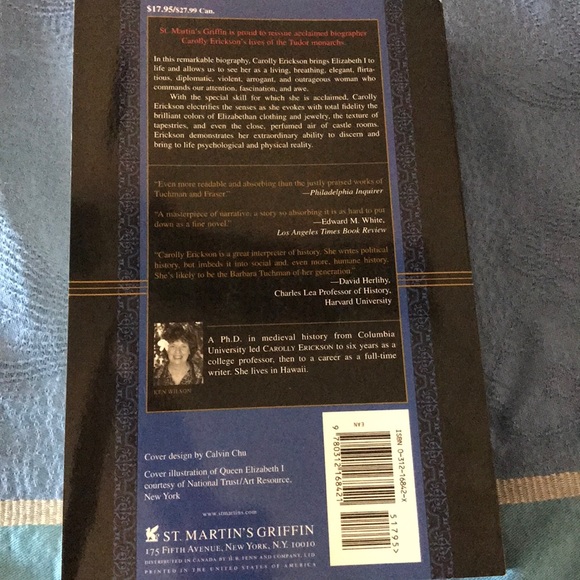 Book The First Elizabeth by Carolly Erickson - Picture 3 of 3